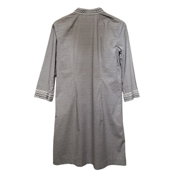 Tory Burch Tunic Dress 4 | Nautical Stripe Embroidered Shift Preppy Coastal $345 - Picture 8 of 10